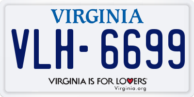 VA license plate VLH6699