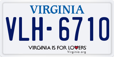 VA license plate VLH6710