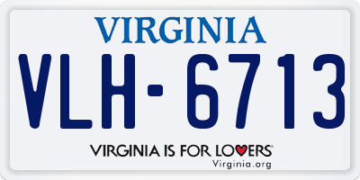 VA license plate VLH6713