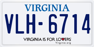 VA license plate VLH6714