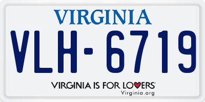 VA license plate VLH6719
