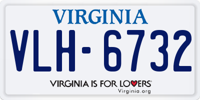 VA license plate VLH6732