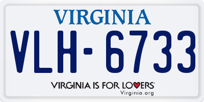 VA license plate VLH6733