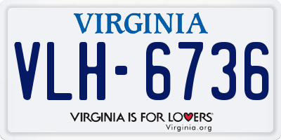 VA license plate VLH6736
