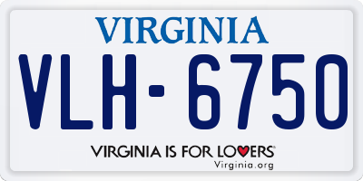 VA license plate VLH6750