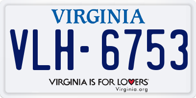 VA license plate VLH6753