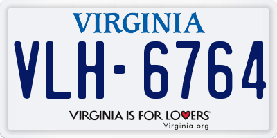 VA license plate VLH6764