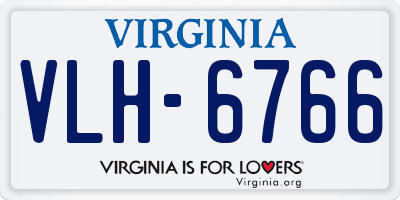 VA license plate VLH6766