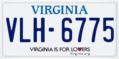 VA license plate VLH6775