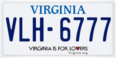 VA license plate VLH6777