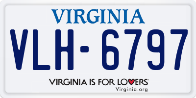 VA license plate VLH6797