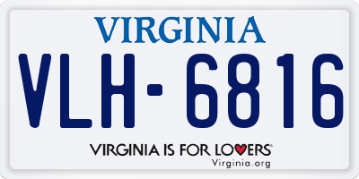 VA license plate VLH6816
