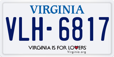 VA license plate VLH6817