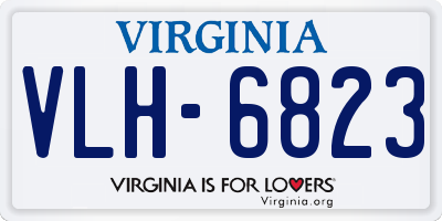 VA license plate VLH6823