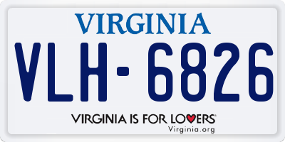 VA license plate VLH6826