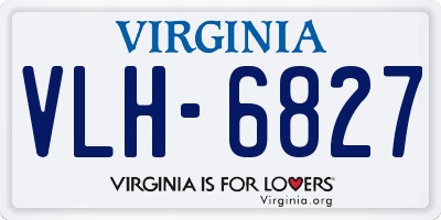 VA license plate VLH6827