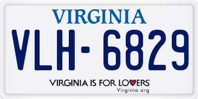 VA license plate VLH6829