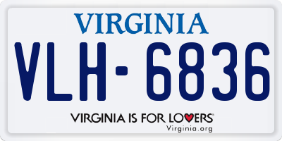 VA license plate VLH6836