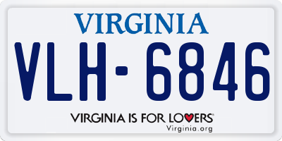 VA license plate VLH6846
