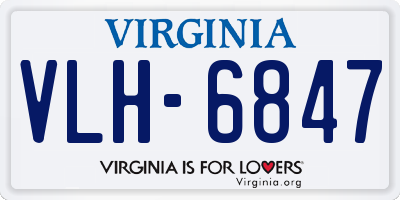 VA license plate VLH6847