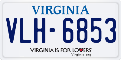 VA license plate VLH6853