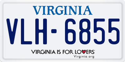 VA license plate VLH6855