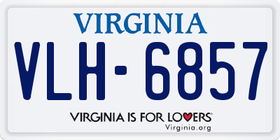 VA license plate VLH6857