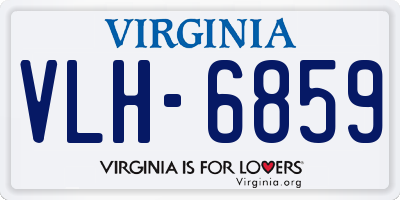 VA license plate VLH6859