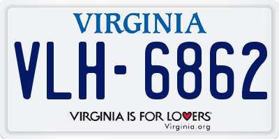 VA license plate VLH6862