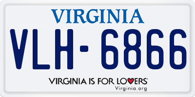 VA license plate VLH6866
