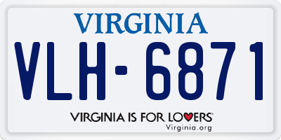 VA license plate VLH6871