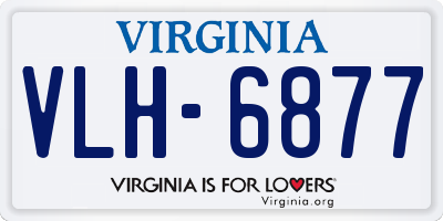 VA license plate VLH6877