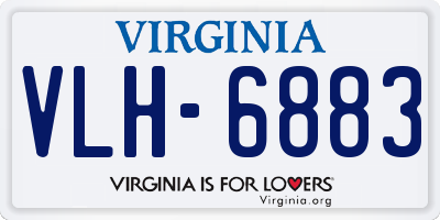 VA license plate VLH6883