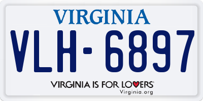 VA license plate VLH6897