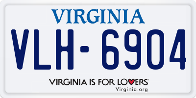 VA license plate VLH6904