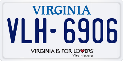VA license plate VLH6906