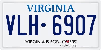 VA license plate VLH6907