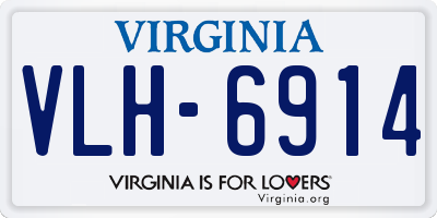 VA license plate VLH6914