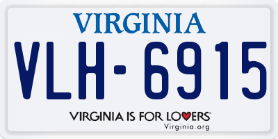 VA license plate VLH6915