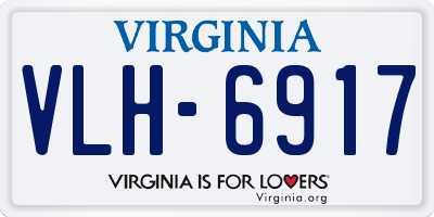 VA license plate VLH6917