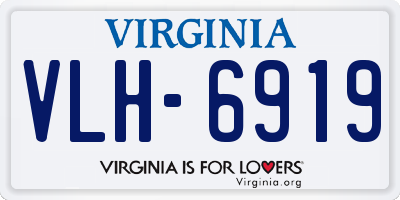 VA license plate VLH6919