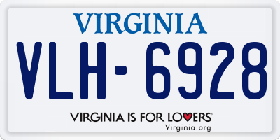 VA license plate VLH6928