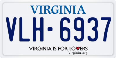 VA license plate VLH6937