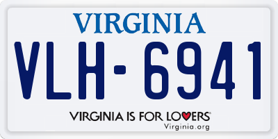 VA license plate VLH6941