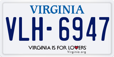 VA license plate VLH6947