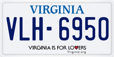 VA license plate VLH6950