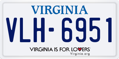 VA license plate VLH6951
