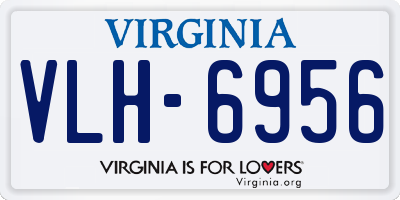 VA license plate VLH6956