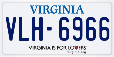 VA license plate VLH6966
