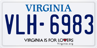 VA license plate VLH6983